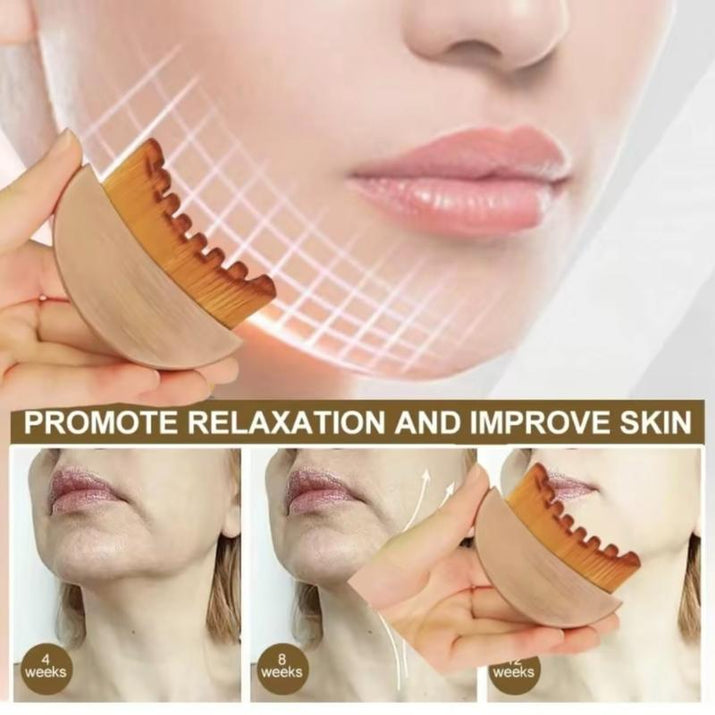 Lymphatic Contour Face Brush for Jawline & Chin Sculpting – Dry Brushing Massager for Lymphatic Drainage & Facial Fatigue Relief, Ergonomically Designed to Fit the Skin Precisely (1PCS) Daily