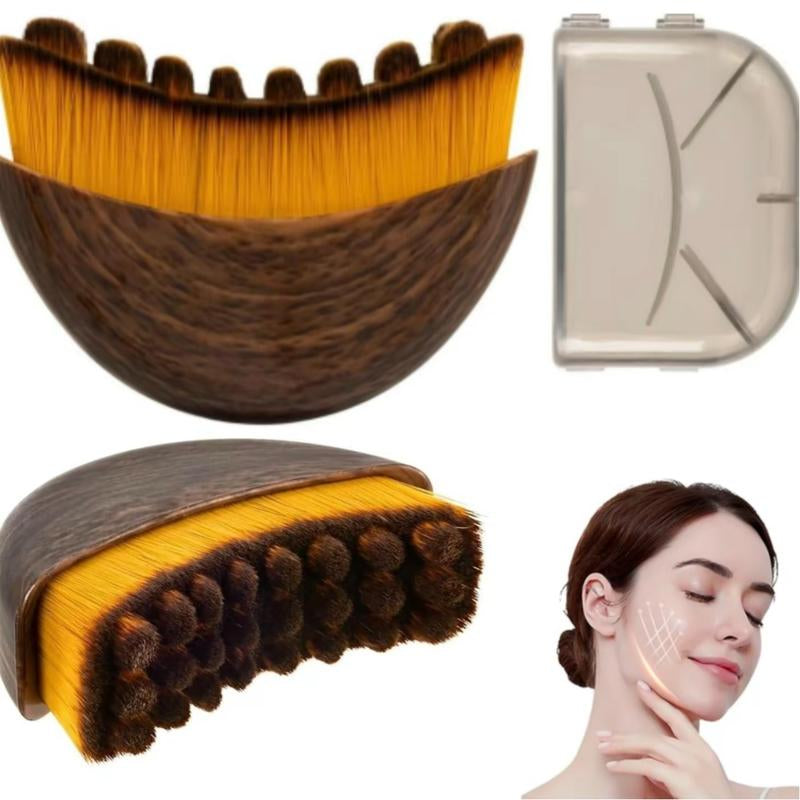 Lymphatic Contour Face Brush for Jawline & Chin Sculpting – Dry Brushing Massager for Lymphatic Drainage & Facial Fatigue Relief, Ergonomically Designed to Fit the Skin Precisely (1PCS) Daily
