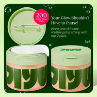 Jiyu Korean Skincare (2-PACK) - Anti-Aging, Dark Spot & Wrinkle Minimizing Toner Pads with Centella Asiatica, Snail Mucin, Niacinamide - 200 Ct.