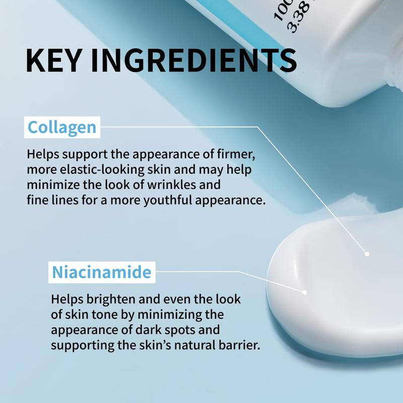 NIDA Youthful Formula Ultimate Moisturizing Cream (100Ml) / Collagen, Niacinamide, Centella Asiatica, Hyaluronic Acid / Wrinkles, Dark Spots, Skincare Hydrating Daily Moisturizer Moisture Hydrate